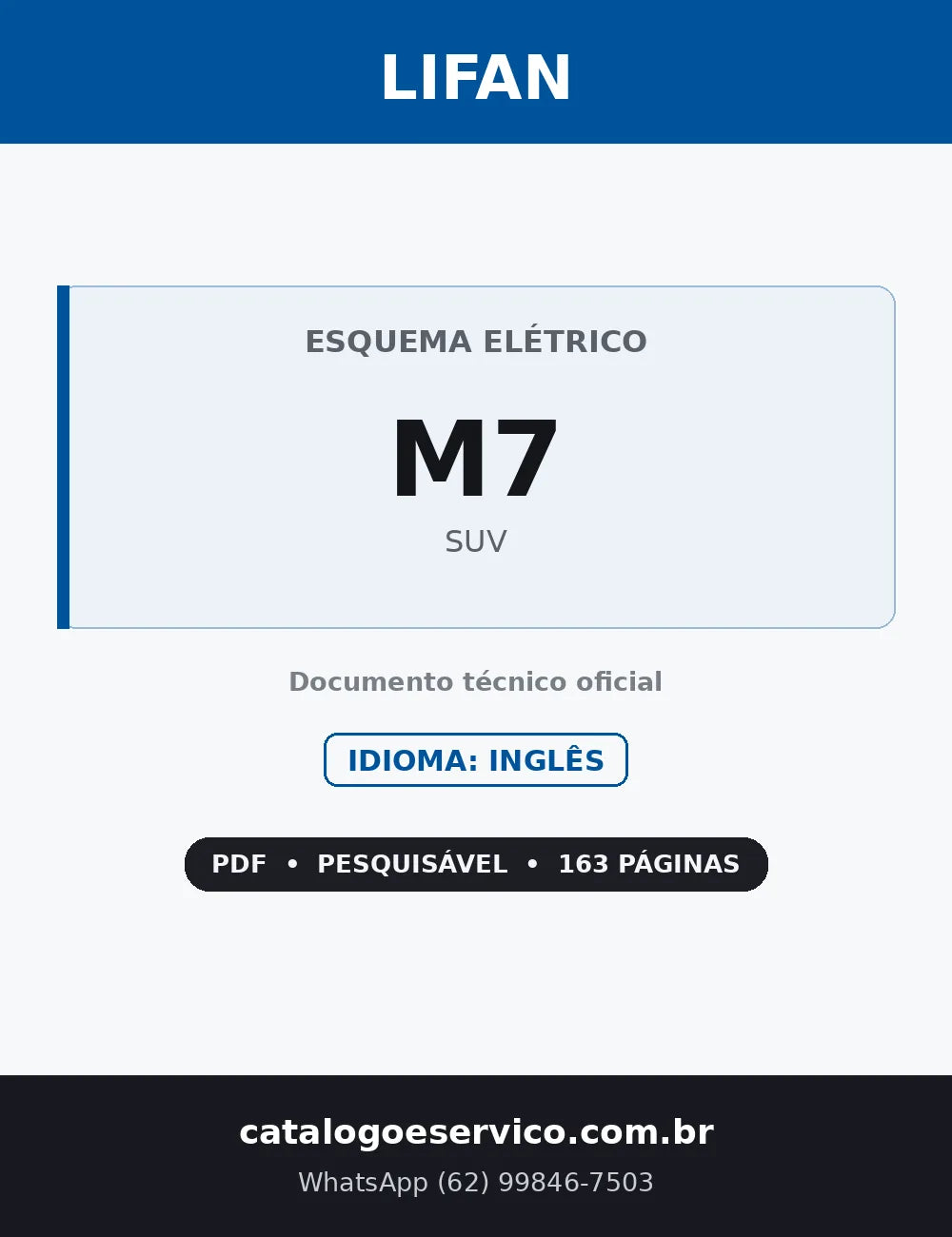 Capa — Esquema Elétrico Lifan M7