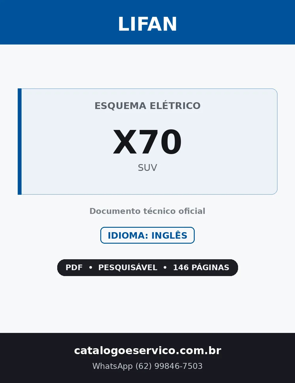 Capa — Esquema Elétrico Lifan X70