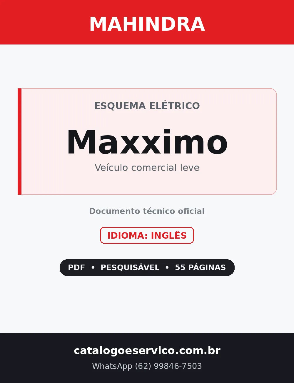 Capa — Esquema Elétrico Mahindra Maxximo