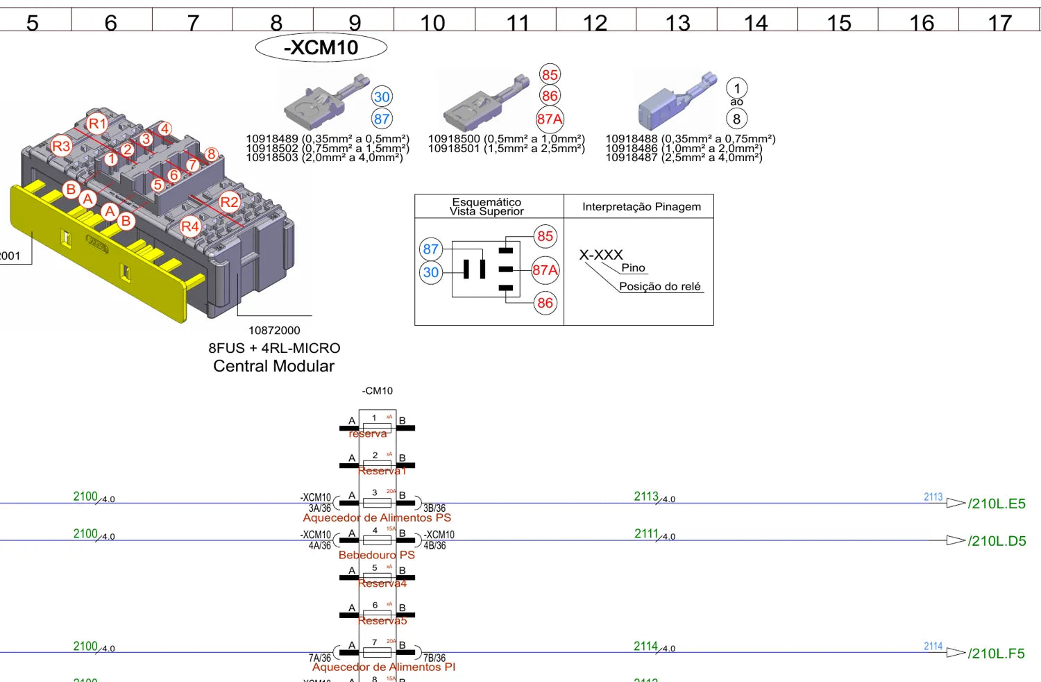 Esquema Elétrico Marcopolo G8 PD1800 Multiplex LOHR AMSYS — Carroceria — página 1 do documento