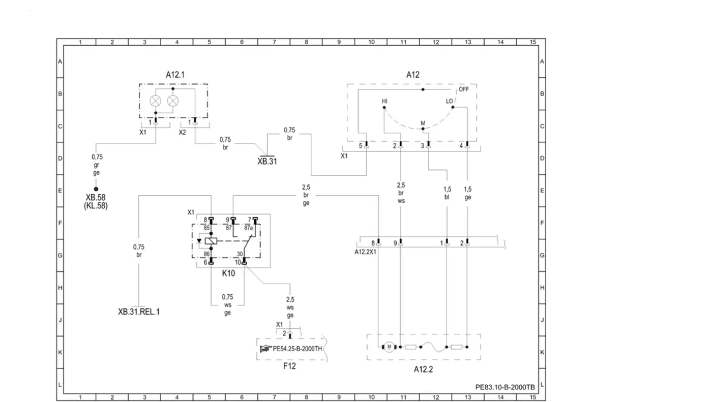 Trecho do esquema elétrico do Mercedes-Benz Atron 1635 S