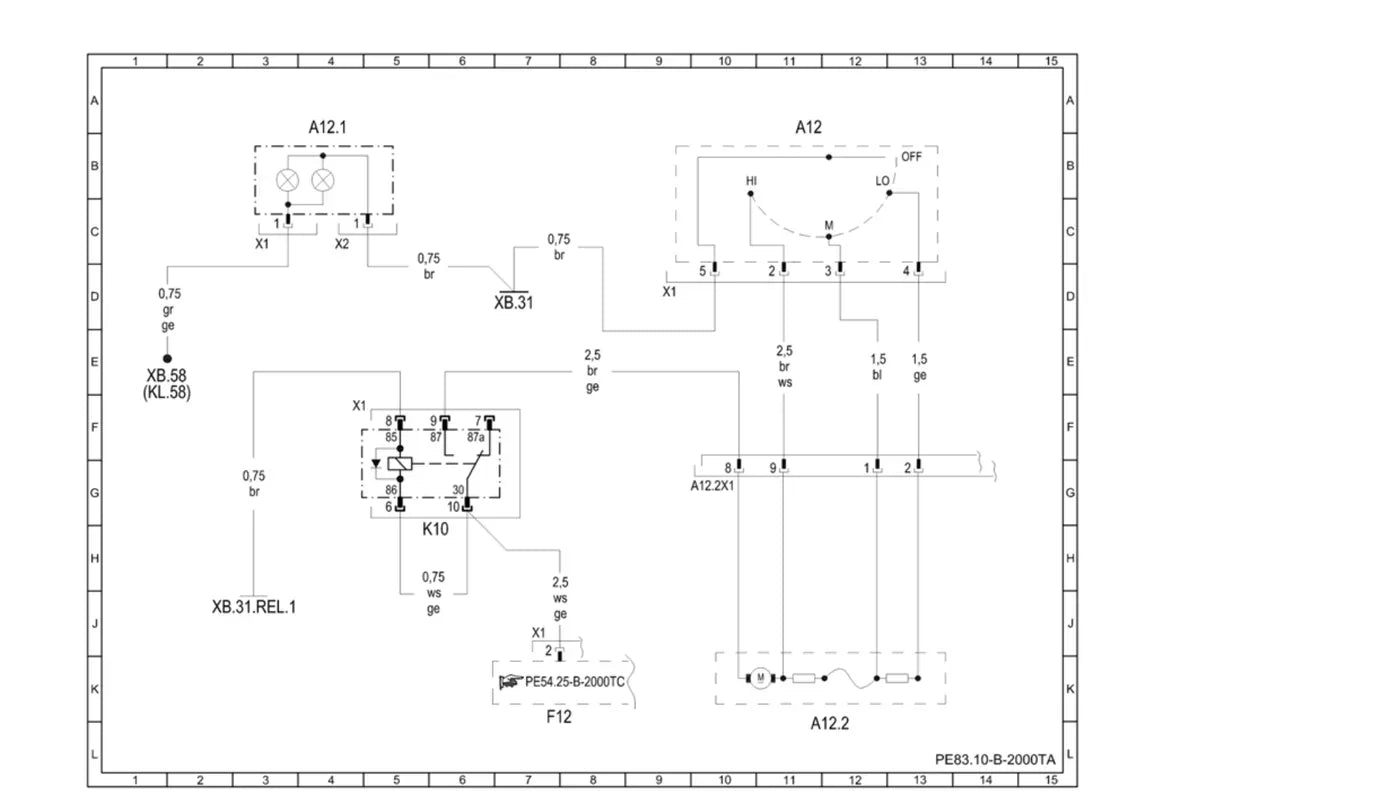 Trecho do esquema elétrico do Mercedes-Benz Atron 2324
