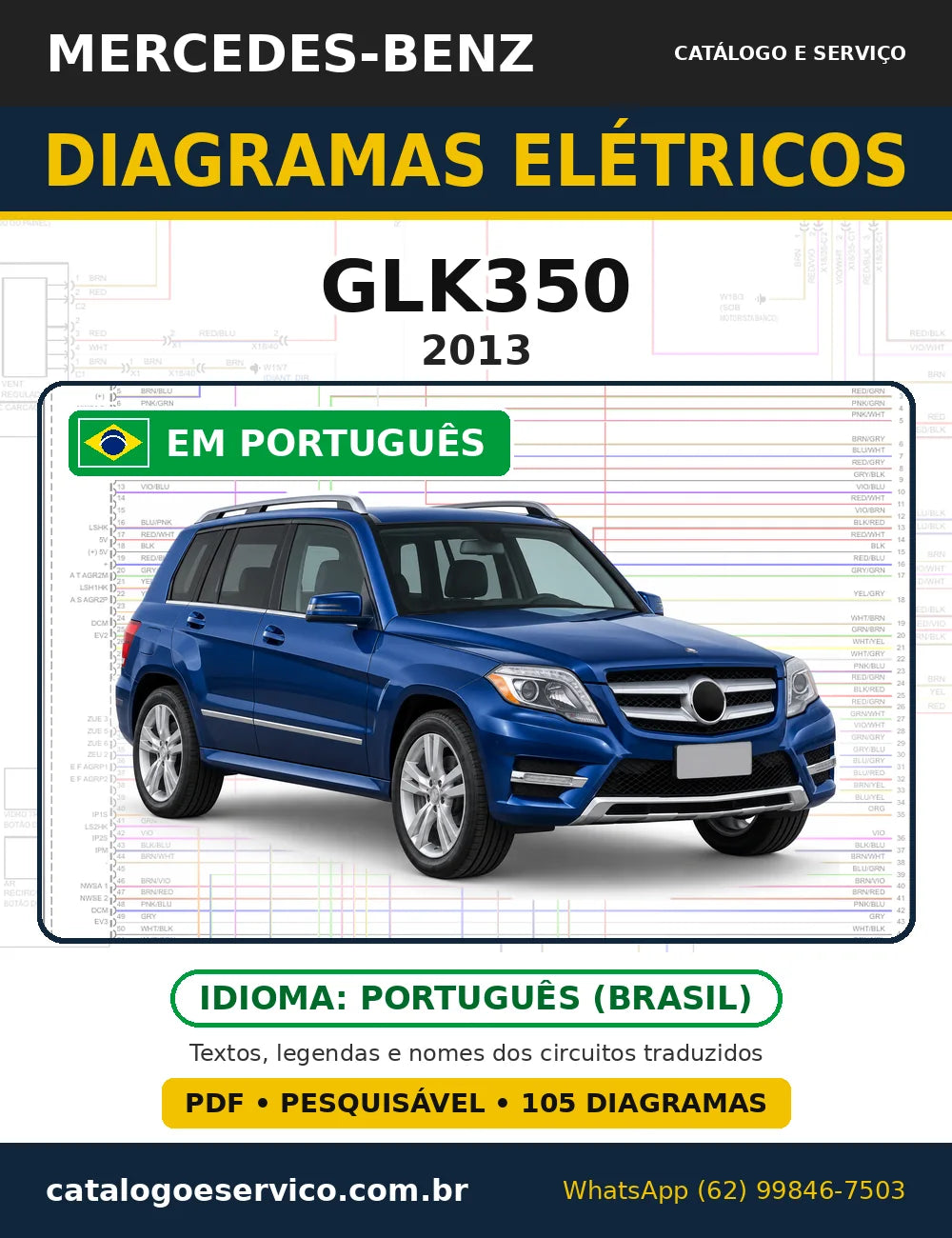 Capa do esquema elétrico Mercedes-Benz GLK350 2013 em PDF