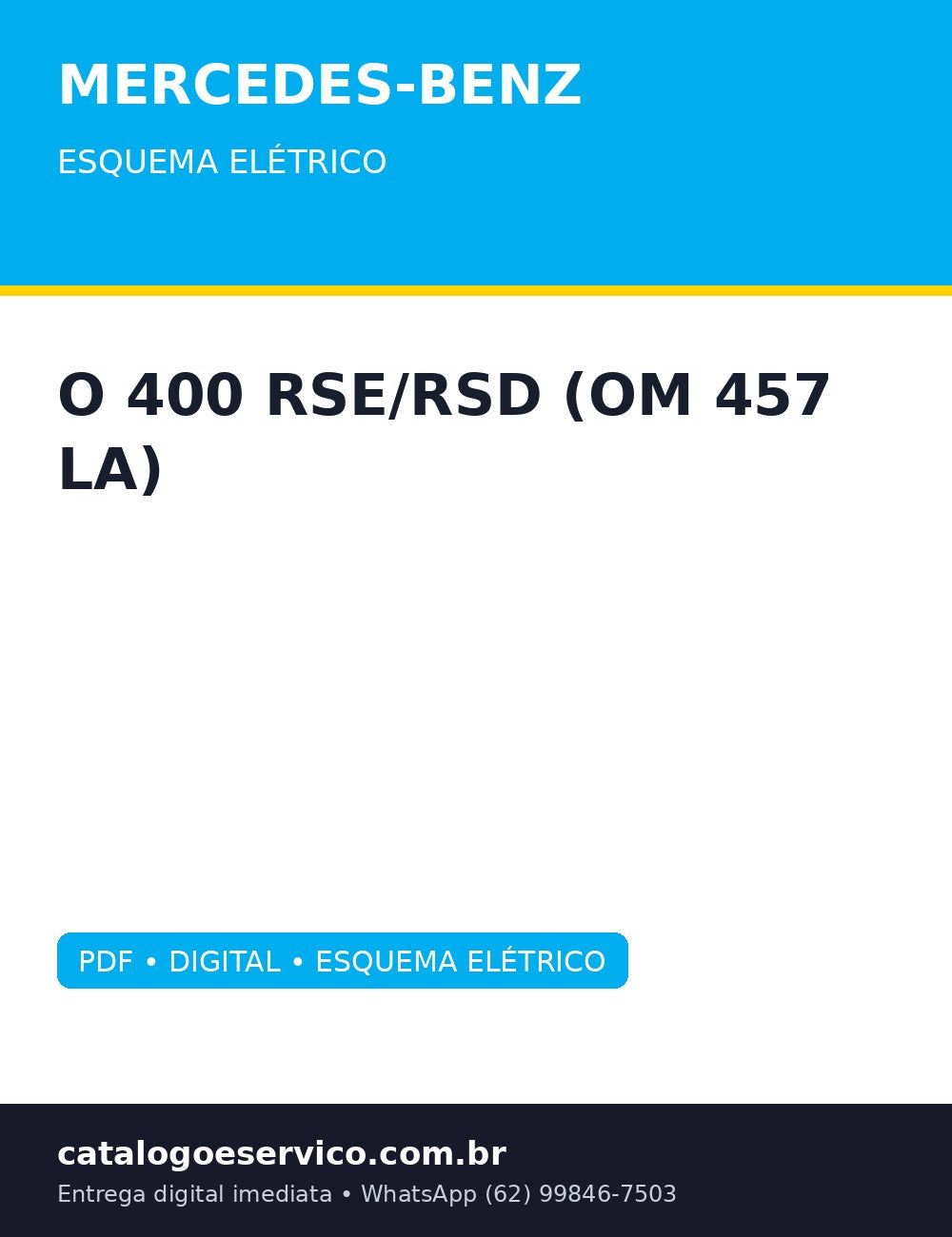 Esquema Elétrico Mercedes-Benz O 400 RSE/RSD (OM 457 LA) — Módulos A-L, retardadores Voith/Telma, ABS/ASR e