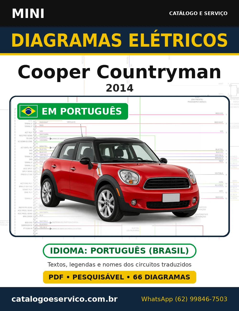 Capa do esquema elétrico MINI Cooper Countryman 2014 em PDF