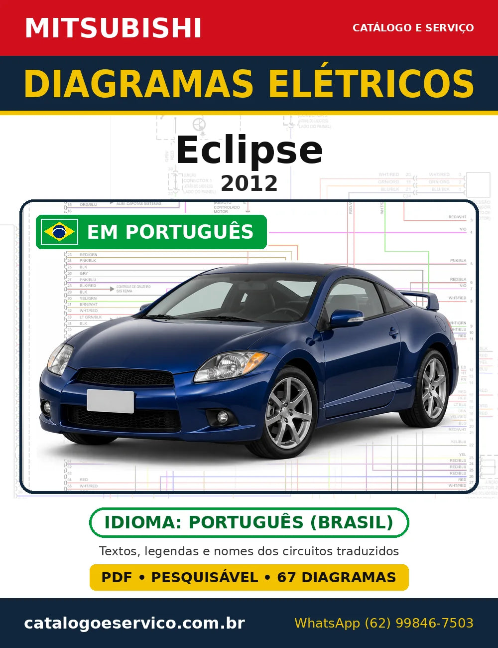 Capa do esquema elétrico Mitsubishi Eclipse 2012 em PDF
