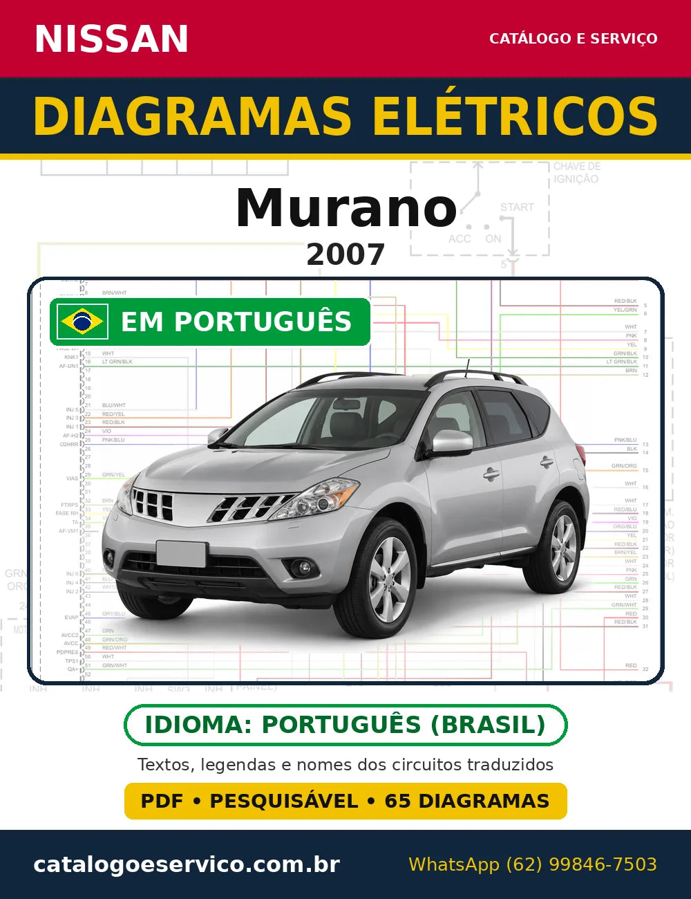 Capa do esquema elétrico Nissan Murano 2007 em PDF