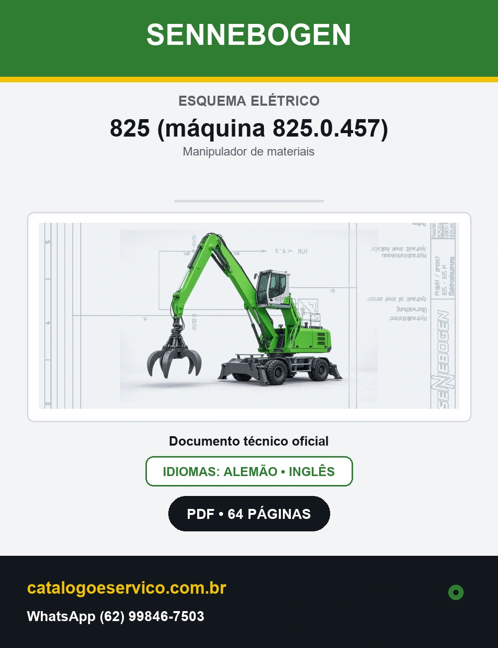 Esquema Elétrico Sennebogen 825 (máquina 825.0.457) — capa