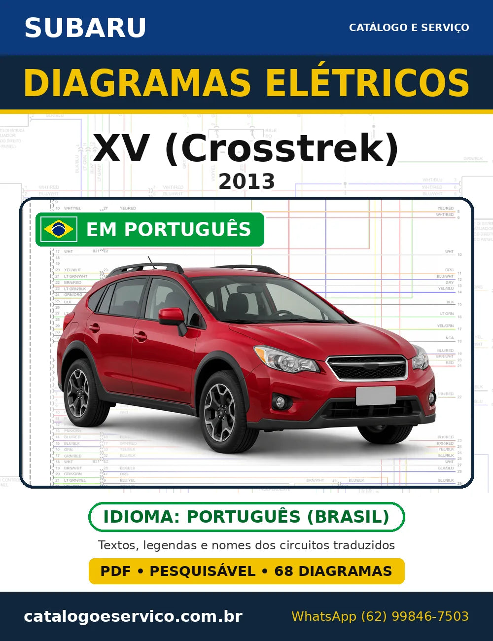Capa do esquema elétrico Subaru XV 2013 em PDF