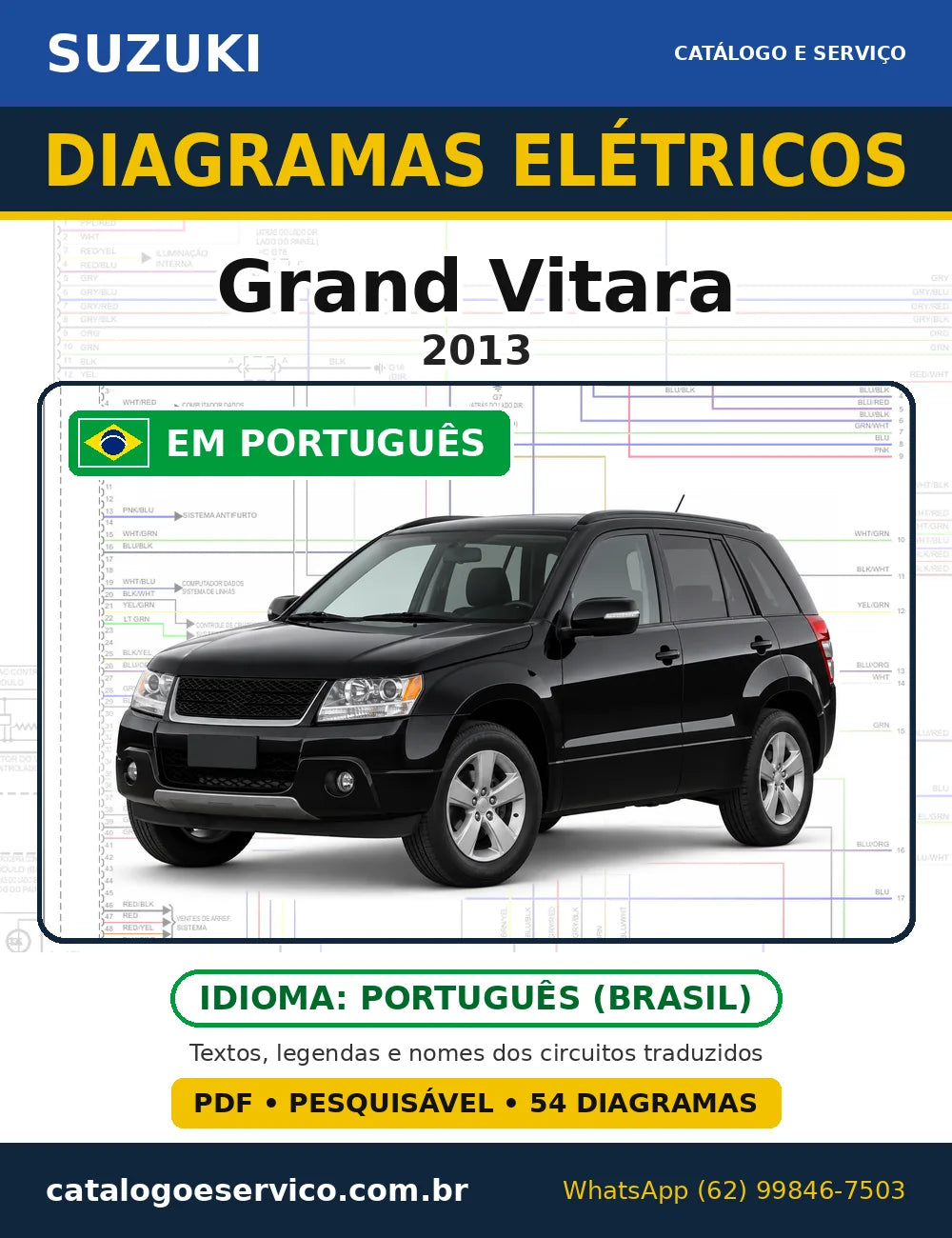 Capa do esquema elétrico Suzuki Grand Vitara 2013 em PDF