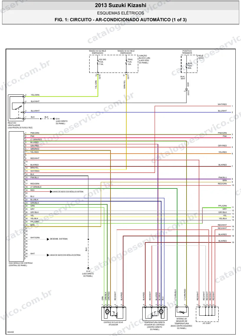 Diagrama elétrico Suzuki Kizashi 2013 — ar-condicionado