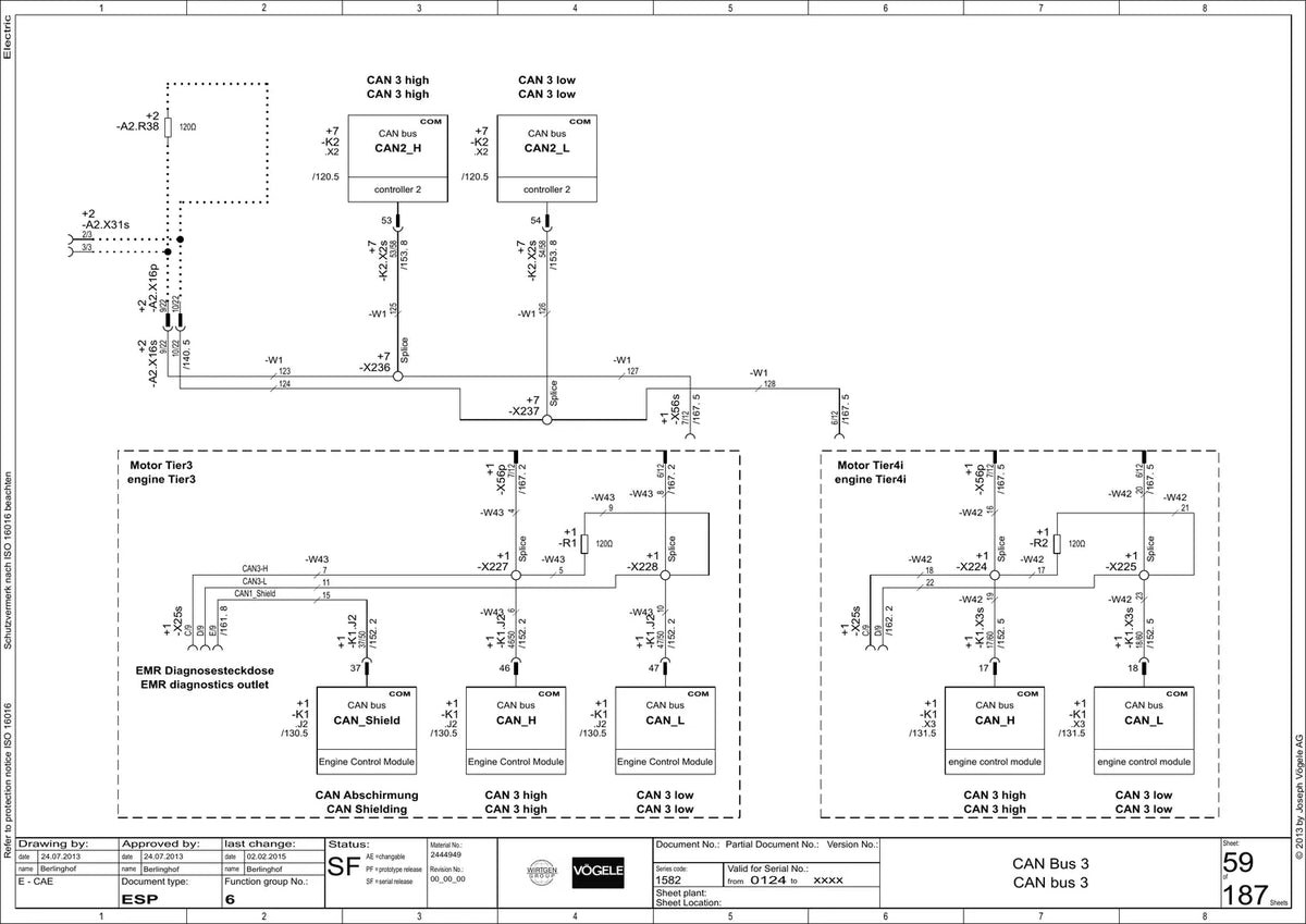 Esquema Elétrico Vögele SUPER 1600-3 e 1600-3i (15.82) — amostra 2 de página interna do documento