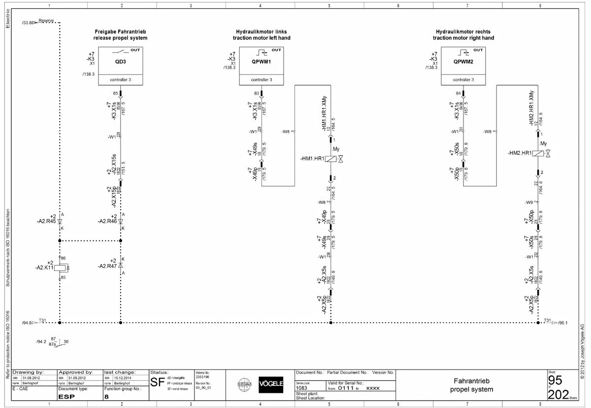 Esquema Elétrico Vögele SUPER 1803-3 e 1803-3i (10.83) — amostra 3 de página interna do documento