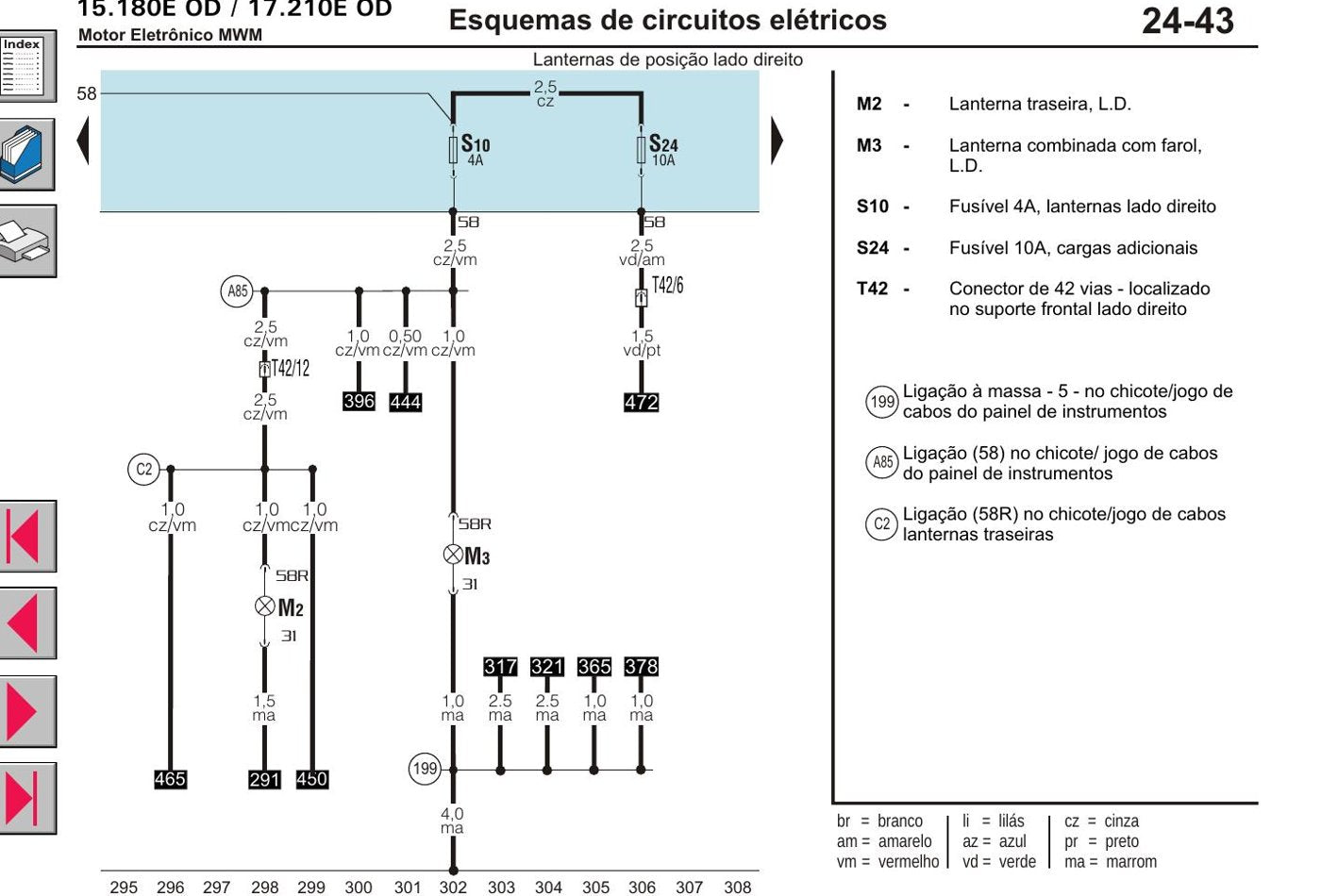 Esquema Elétrico Volkswagen 15.180E OD / 17.210E OD — VW 15.180E OD / 17.210E OD: os dois chassis - diagrama 2
