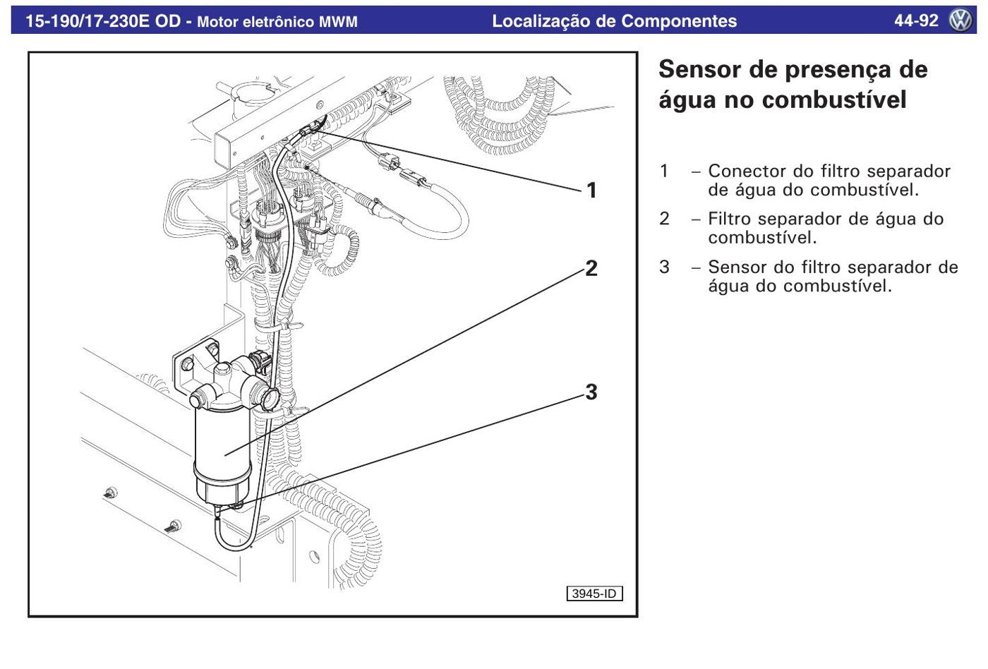 Esquema Elétrico Volkswagen 15-190 / 17-230E OD (motor MWM) — VW 15-190/17-230E OD motor MWM eletronico: ECM - diagrama 2