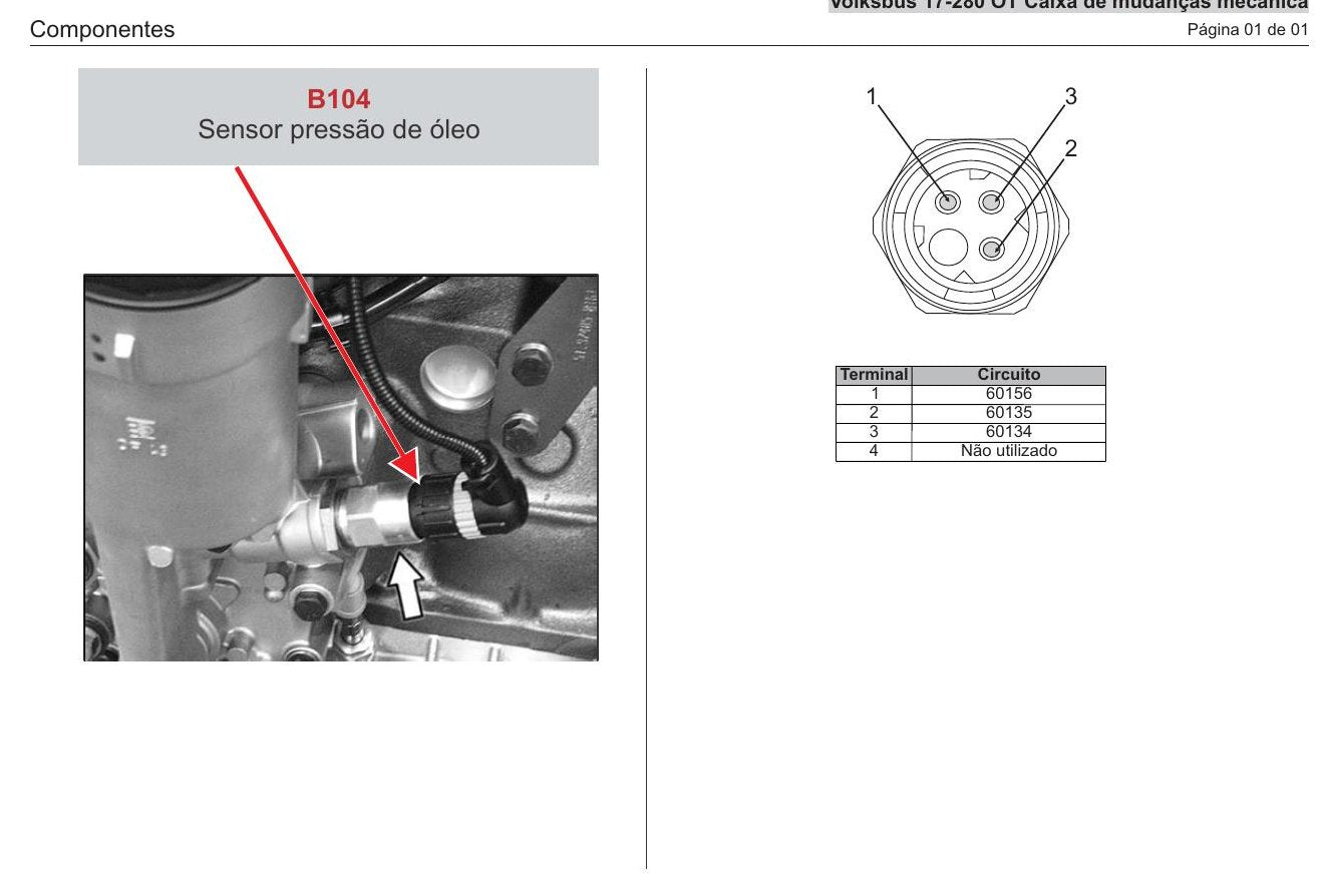 Esquema Eletrico Volkswagen 17-280 OT motor MAN D08 — Volksbus 17-280 OT (motor MAN D08): da partida ao - diagrama 1