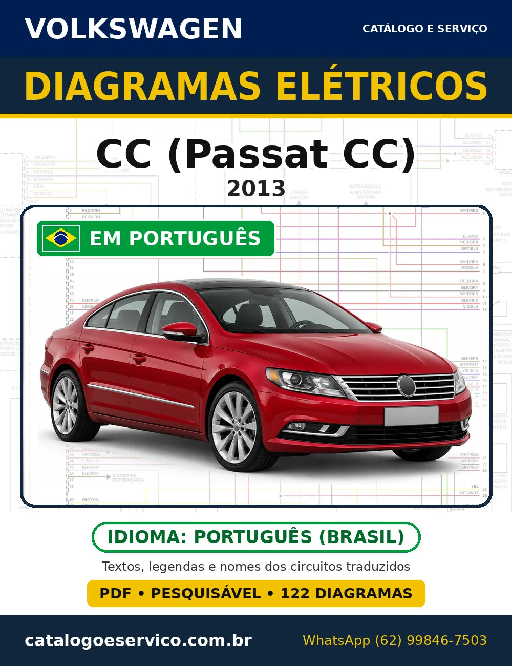 Capa do esquema elétrico Volkswagen CC 2013 em PDF