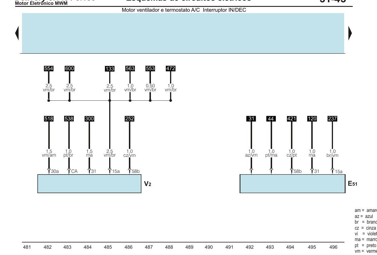 Esquema Eletrico Volkswagen Delivery 5.140/8.150 motor MWM 4.08 — Todo o eletrico do VW Delivery 5.140/8.150 - diagrama 1