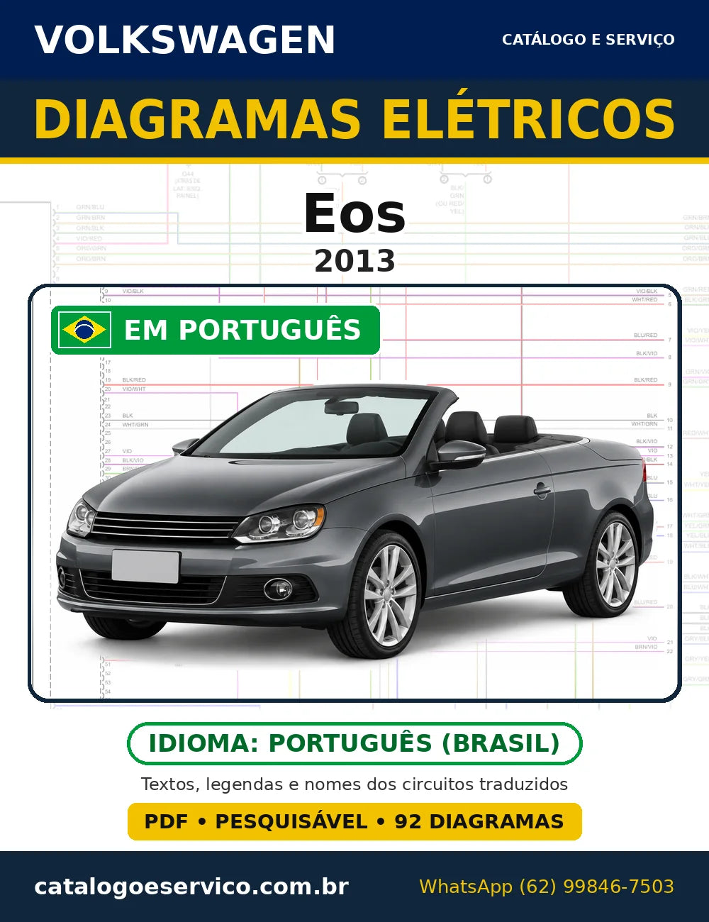 Capa do esquema elétrico Volkswagen Eos 2013 em PDF