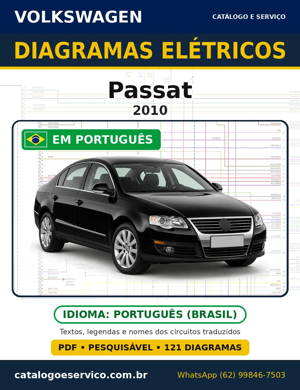 Capa do esquema elétrico Volkswagen Passat 2010 em PDF