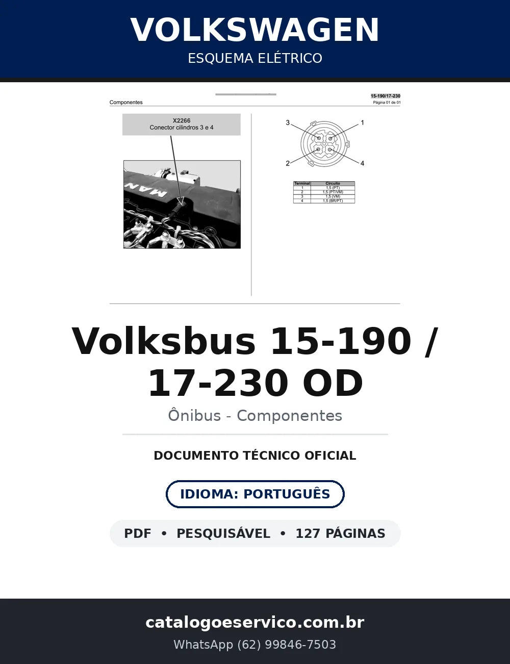 Esquema Elétrico Volksbus 15-190 e 17-230 OD Componentes — capa
