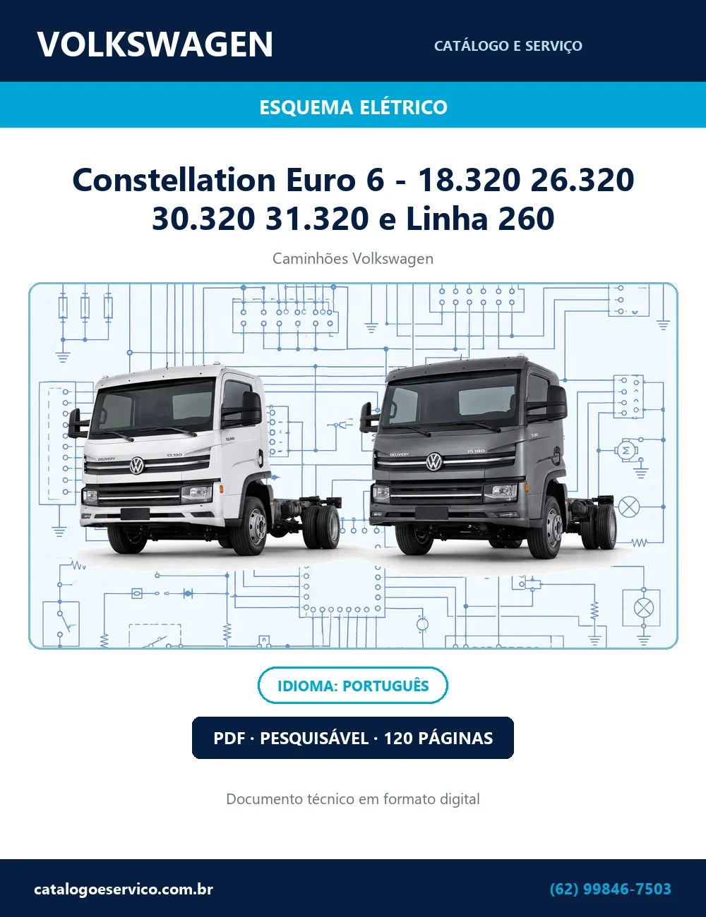 Capa do esquema elétrico VW Constellation Euro 6 18.320 26.320 30.320 31.320 em PDF