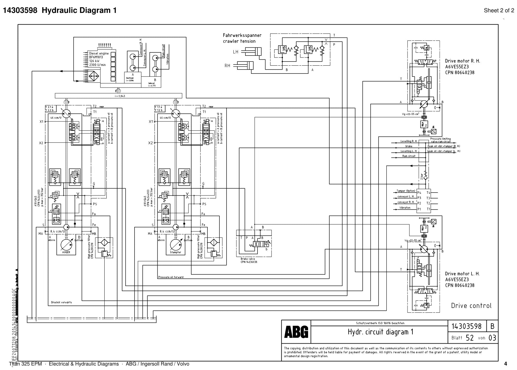 ABG Titan 325 EPM Ingersoll Rand — diagrama 1