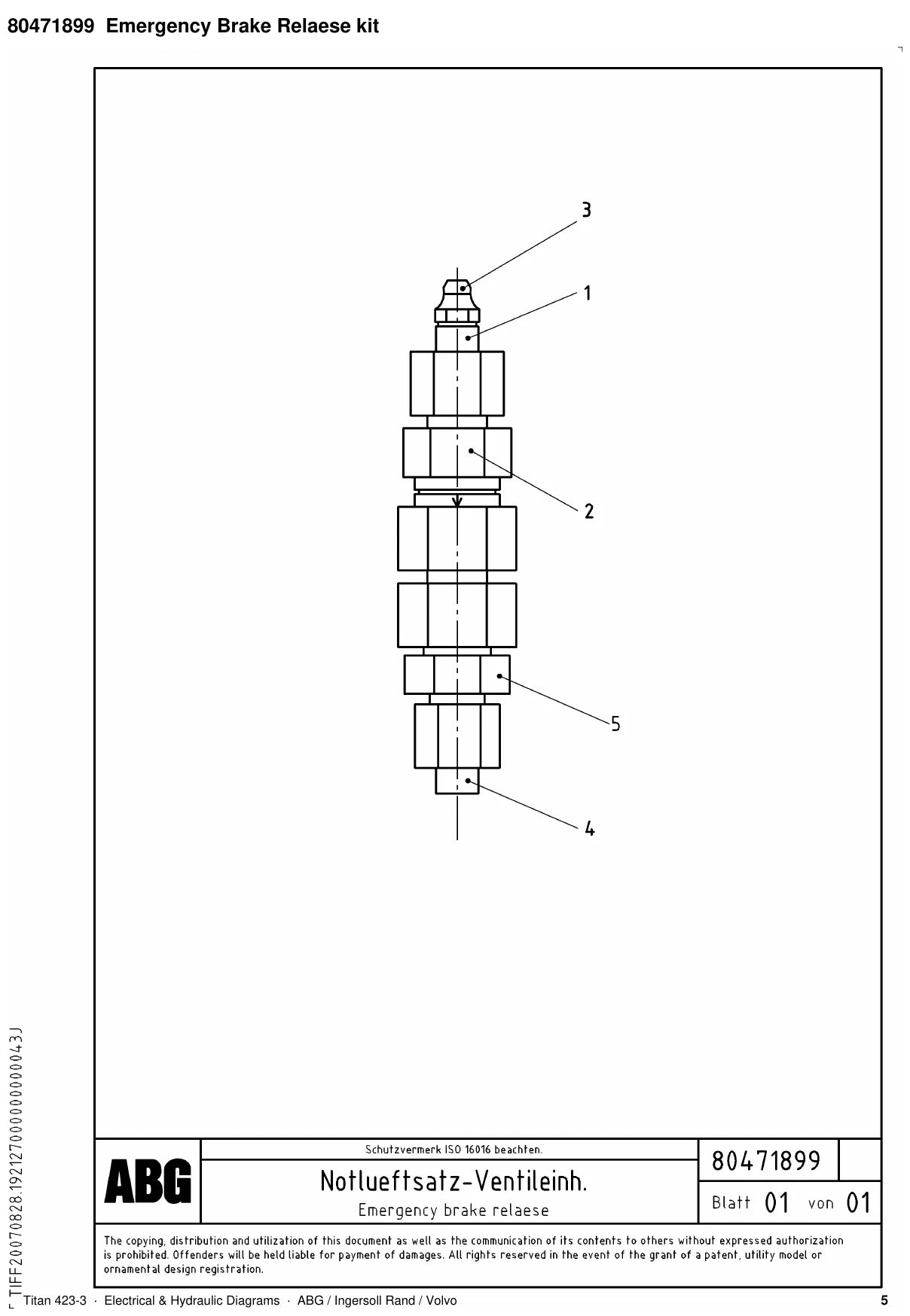 ABG Titan 423-3 Ingersoll Rand — diagrama 1