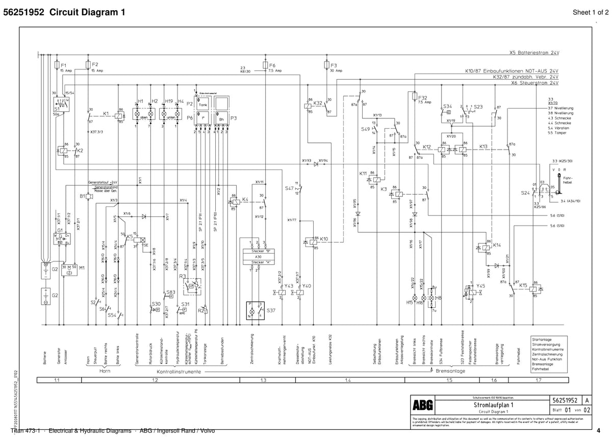 ABG Titan 473-1 Ingersoll Rand — diagrama 1