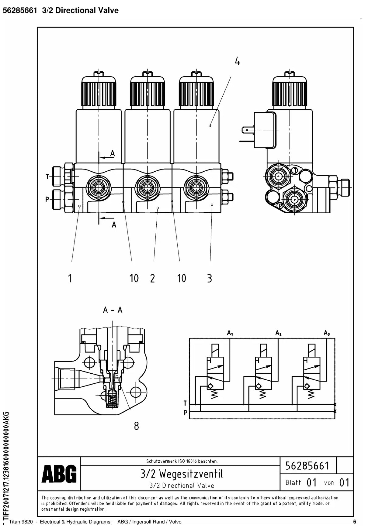 ABG Titan 9820 Ingersoll Rand — diagrama 1