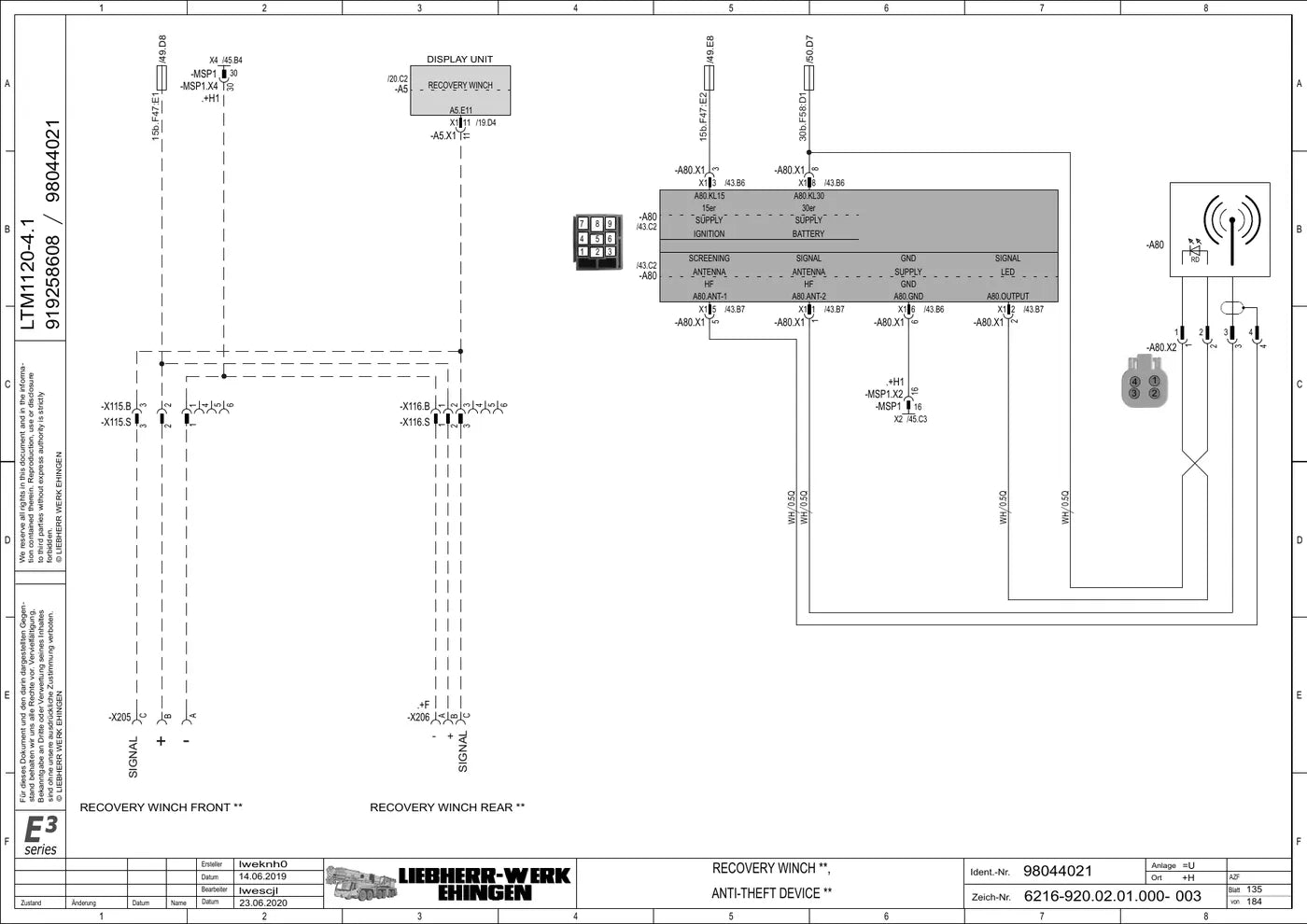 Esquemas Elétricos Liebherr LTM 1120-4.1 e 1100-4.3 — página interna 1