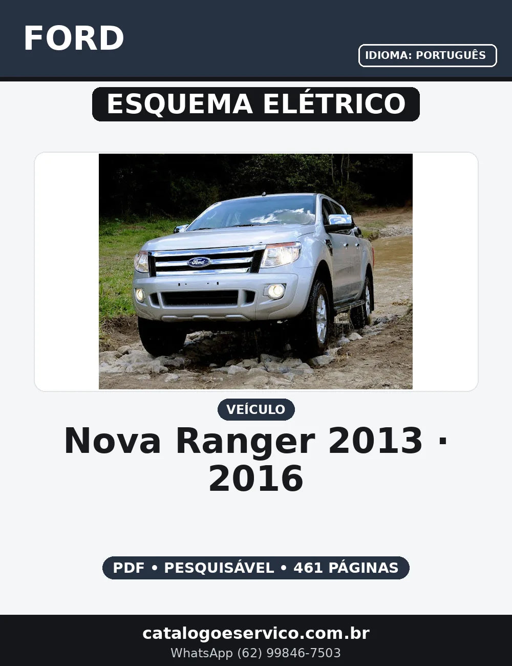 ESQUEMAS ELÉTRICOS NOVA RANGER 2013 - 2016 — capa do manual de serviço