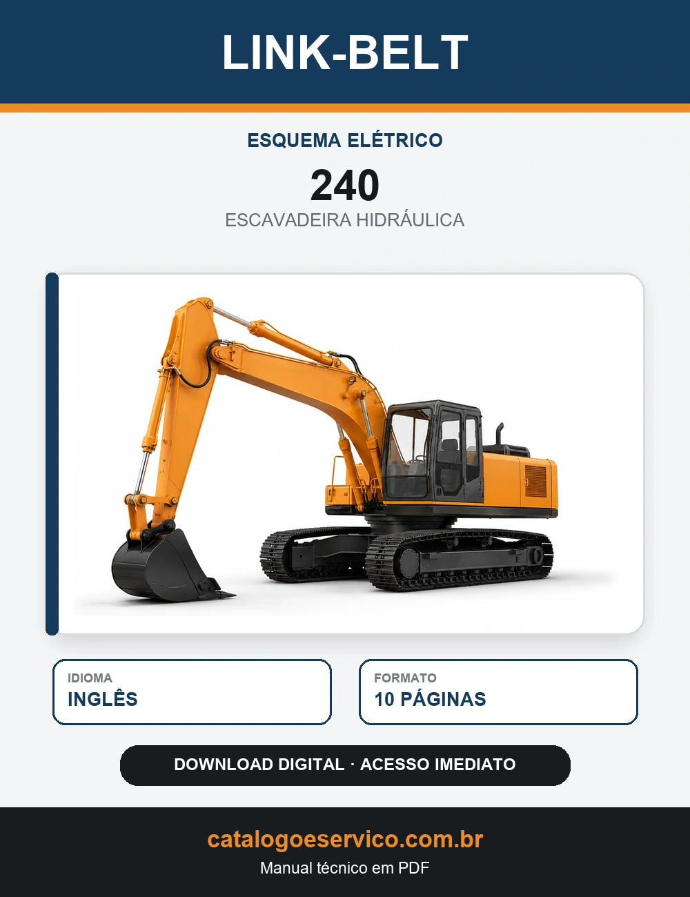 Esquema Elétrico Link-Belt 240 Escavadeira Hidráulica