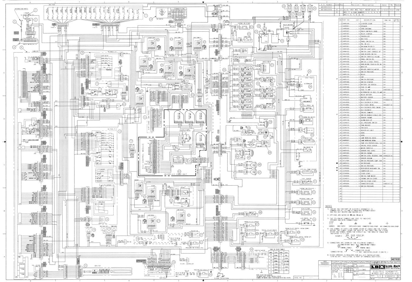Esquema Elétrico Link-Belt 4300 Escavadeira Hidráulica — página interna 1