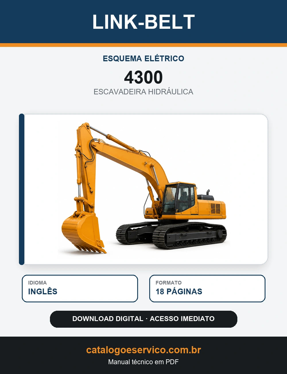 Esquema Elétrico Link-Belt 4300 Escavadeira Hidráulica