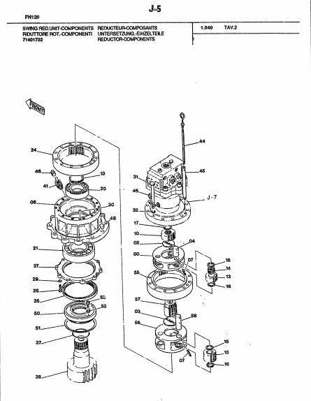 catalago de pecas escavadeiras FE45 fiat allis