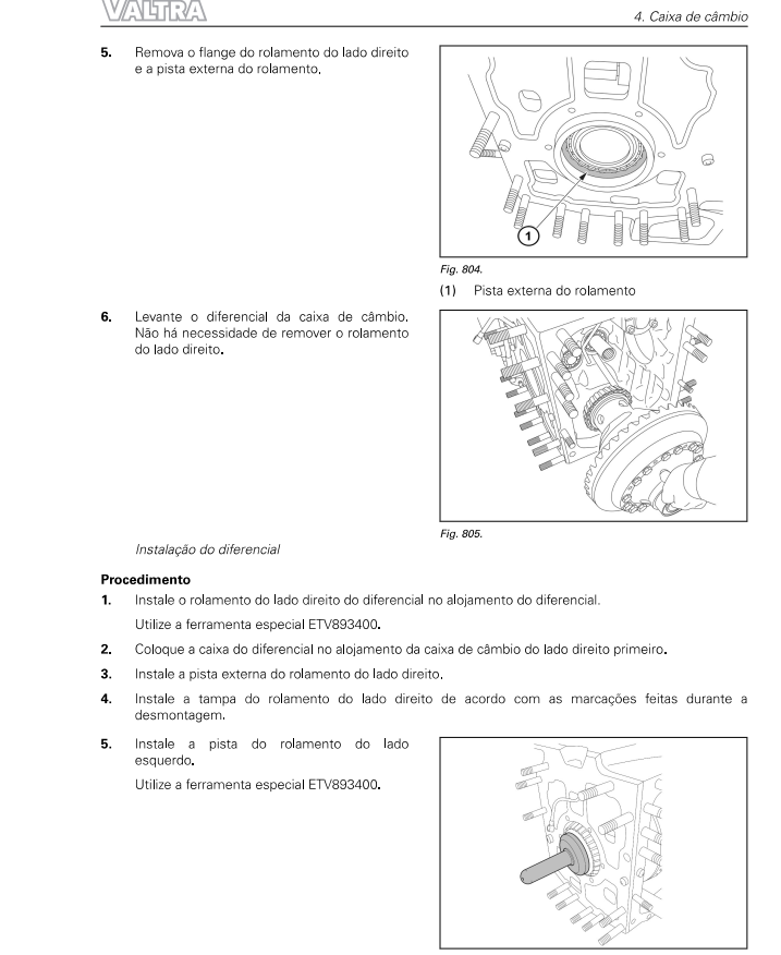 Manual de Serviço Valtra - Bh G4 Bh144, Bh154, Bh174, Bh194, Bh224