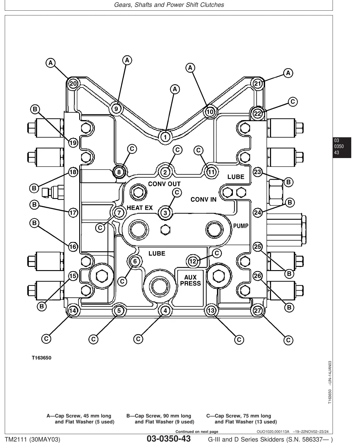 Manual de Serviço John Deere G-III AND D SERIES SKIDDERS — procedimento de serviço (página interna do PDF)