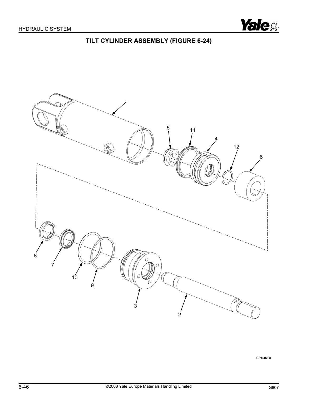 Yale Empilhadeira ERP15VT, 16VT, 18VT, 20VT (G807) — empilhadeira, vista explodida 4