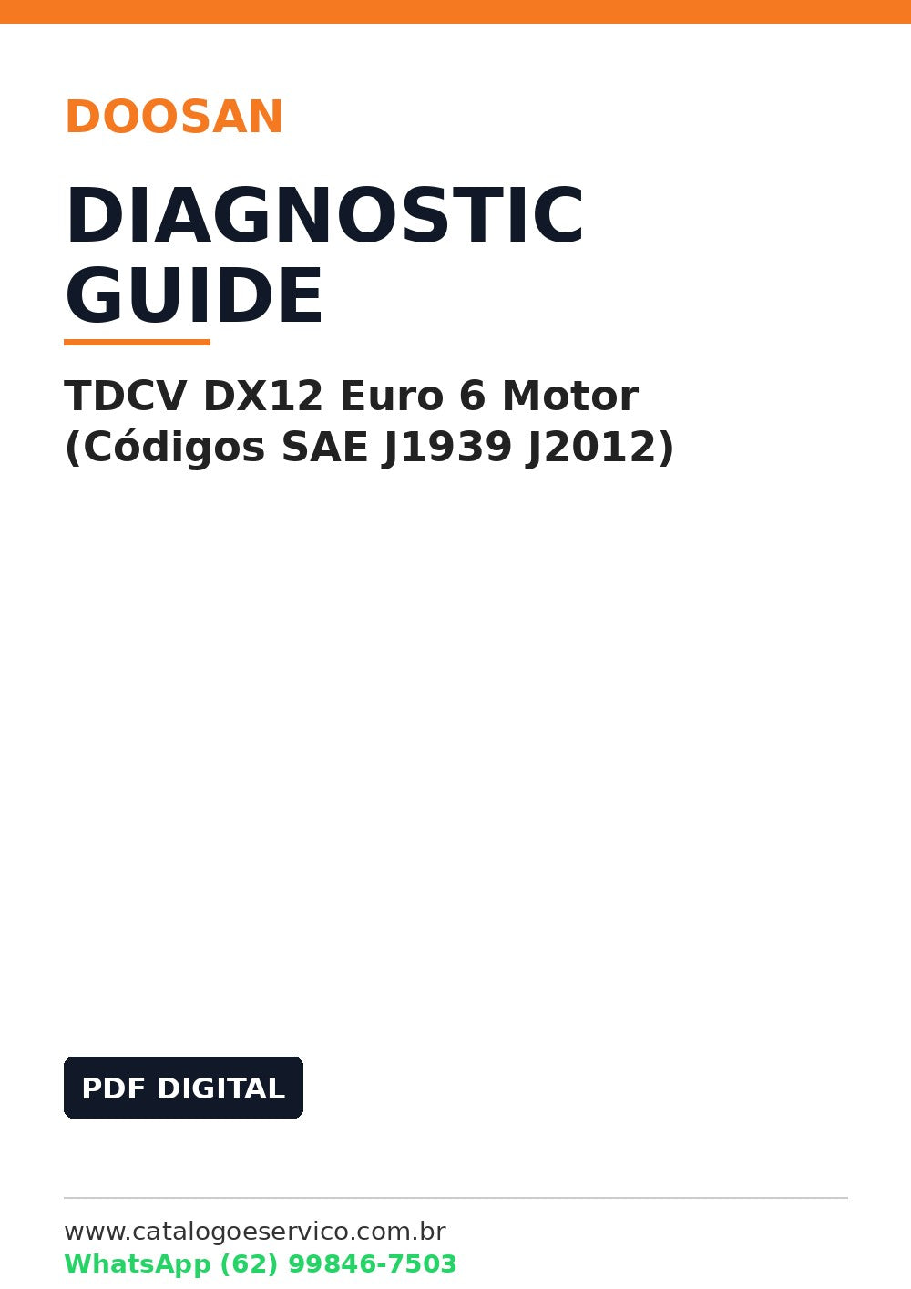 Guia de Diagnóstico Doosan TDCV DX12 Euro 6 Motor (Códigos SAE J1939 J2012)