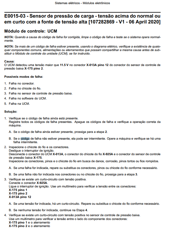 Manual de Servico Oficina TC4.90 TC5.90 TX4.90 TX5.90 Colheitadeira New Holland