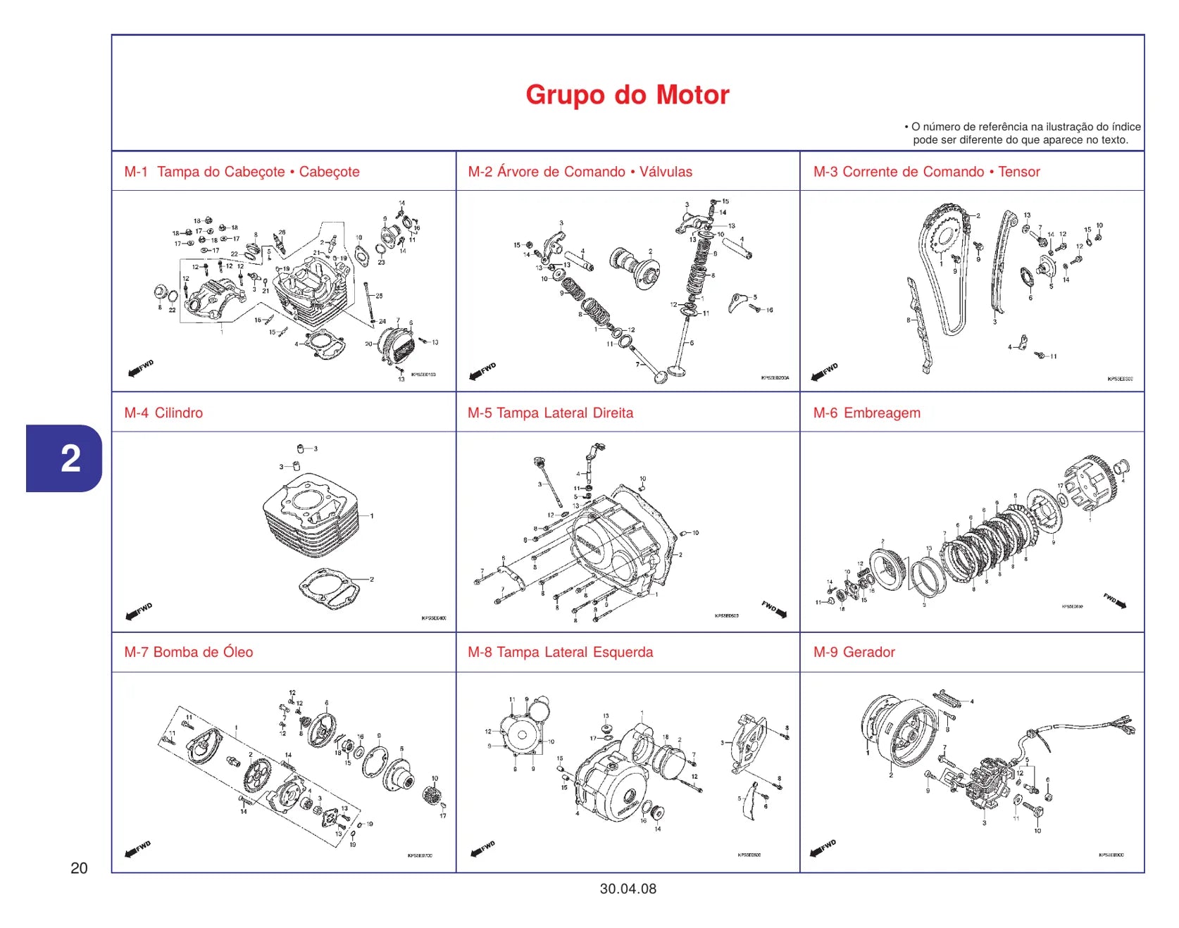 Honda Crf 230f Catalogo De Peças — vista explodida (detalhe)
