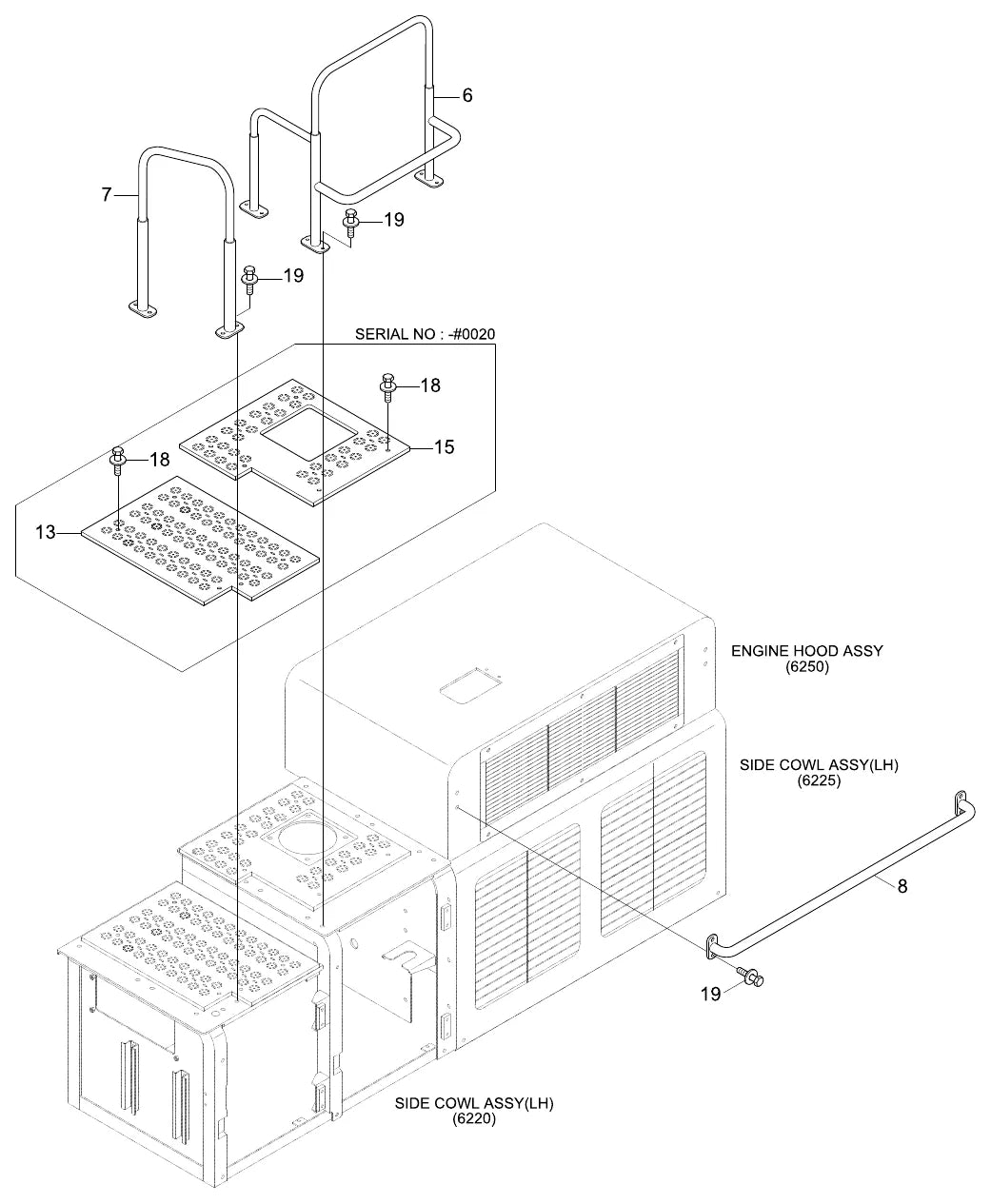 Catálogo de Peças Hyundai R800LC-7A — ilustração de peças originais (página interna do PDF)