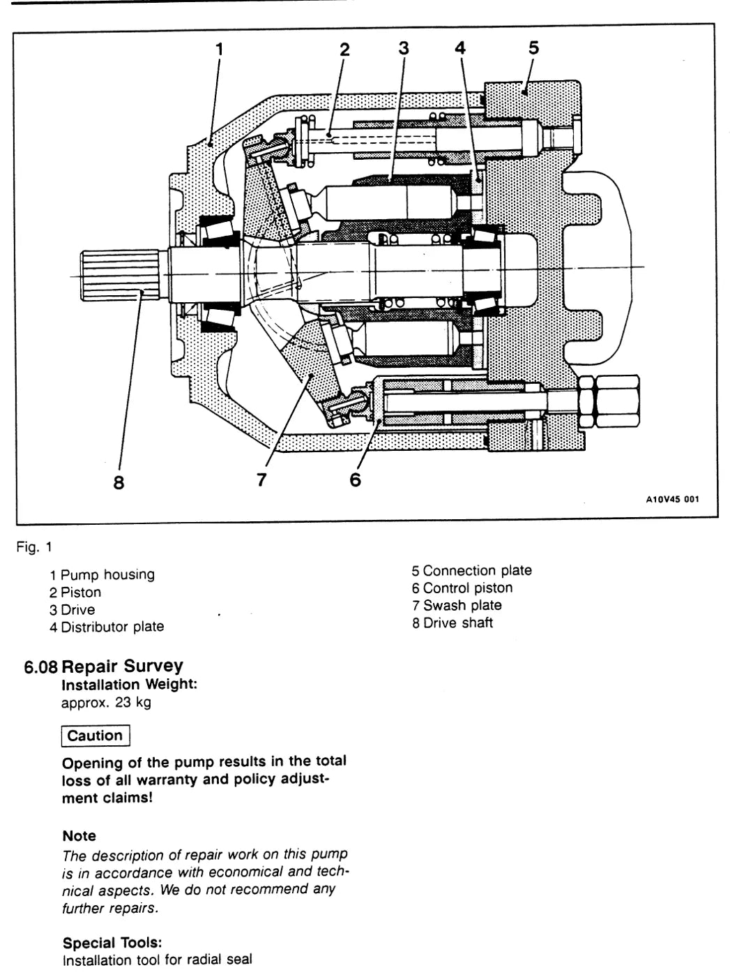 Esquema e figura de componente — BOMAG BC 601 RB e BC 601 RS