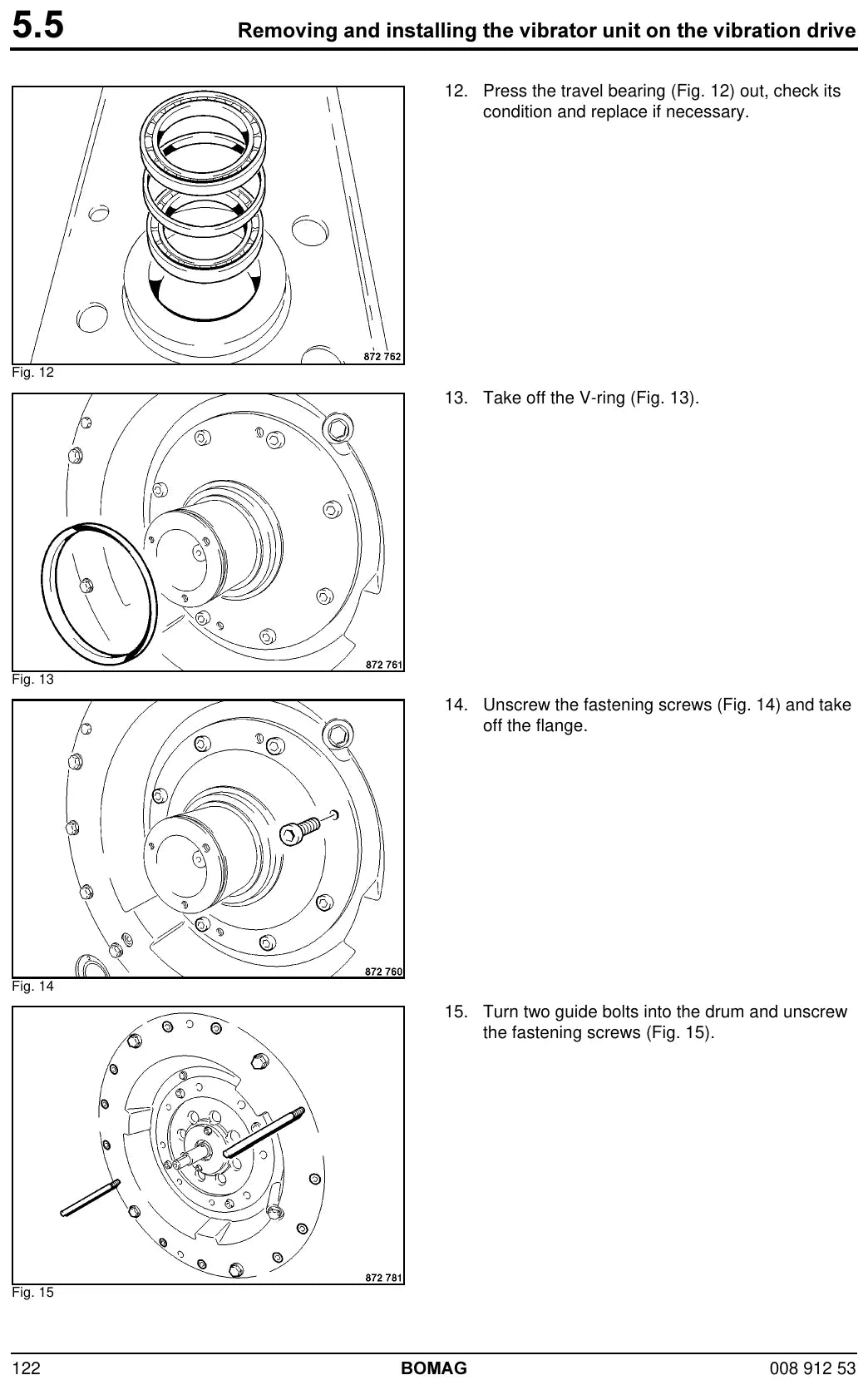 Instruções De Reparos BOMAG - BW180 AD - Vibratory Roller — vista explodida