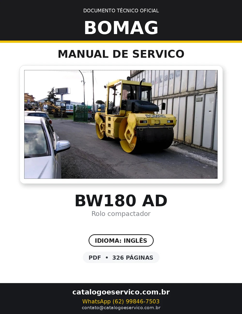 Instruções De Reparos BOMAG - BW180 AD - Vibratory Roller — capa