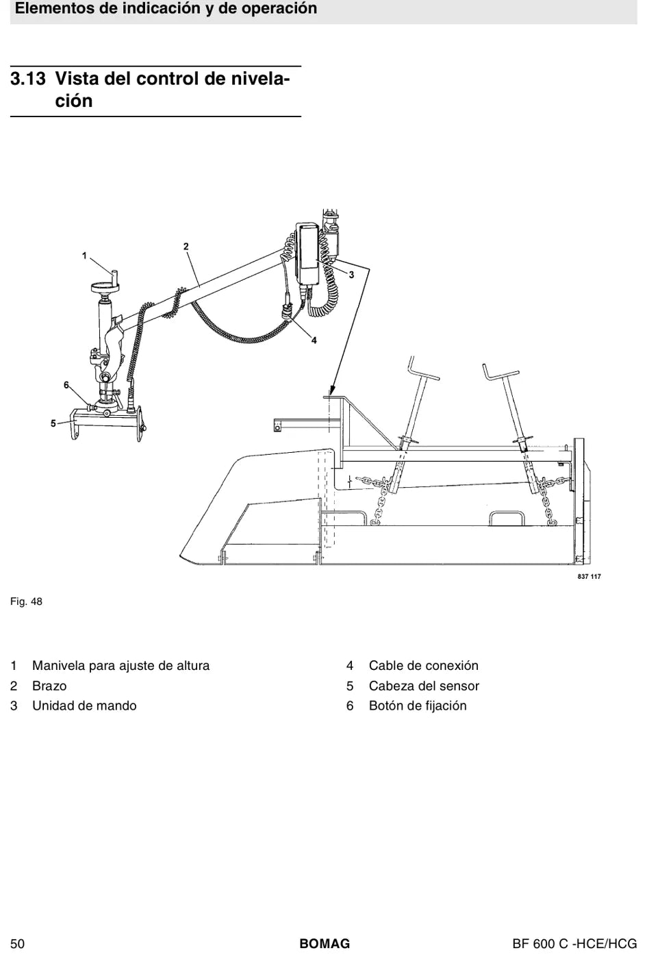 Página ilustrada do Instruções de Serviço e Manutenção BOMAG BF 600 C - HCE/HCG