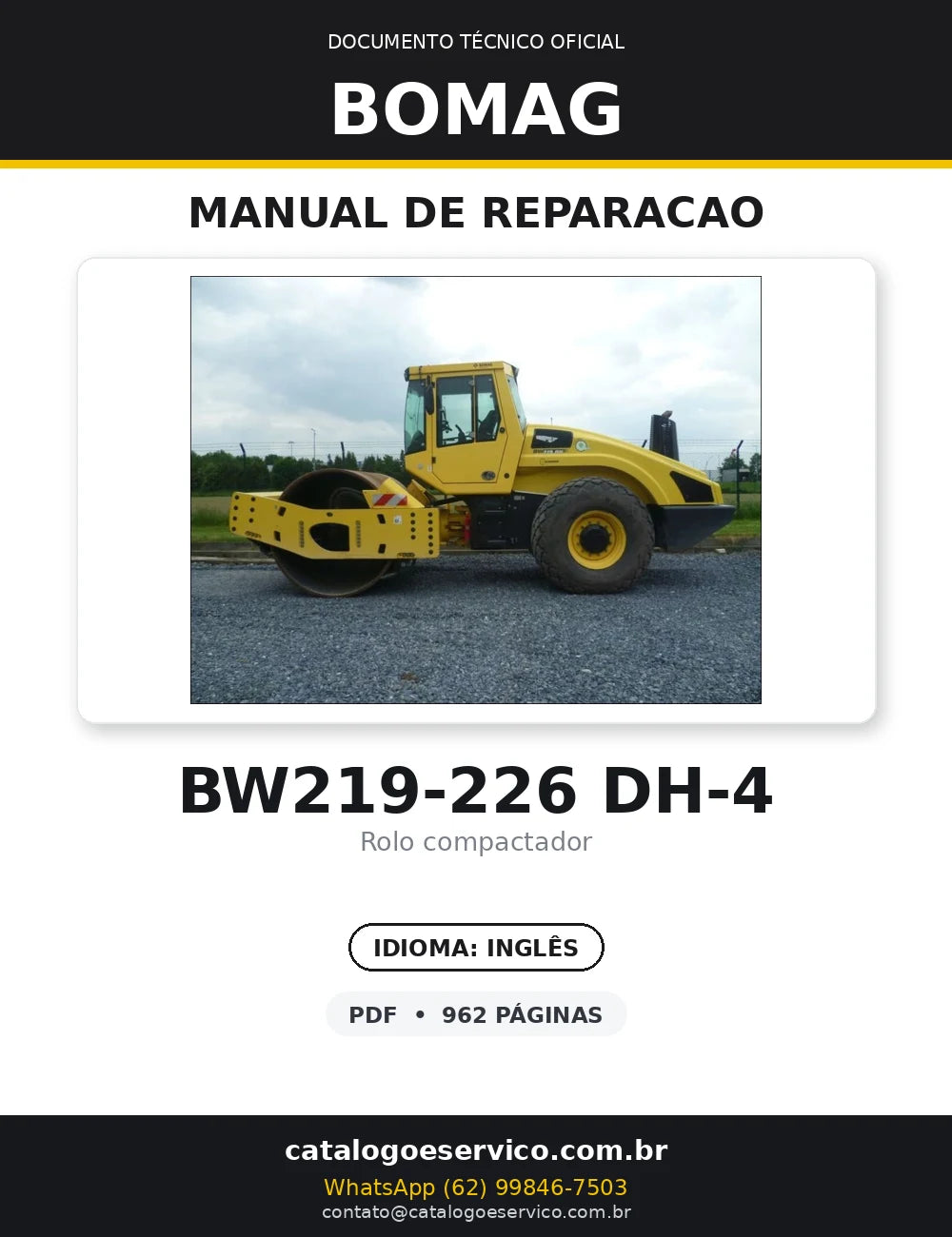 Instruções De Serviço E Manutenção BOMAG - BW219 DH-4\PDH-4 — capa