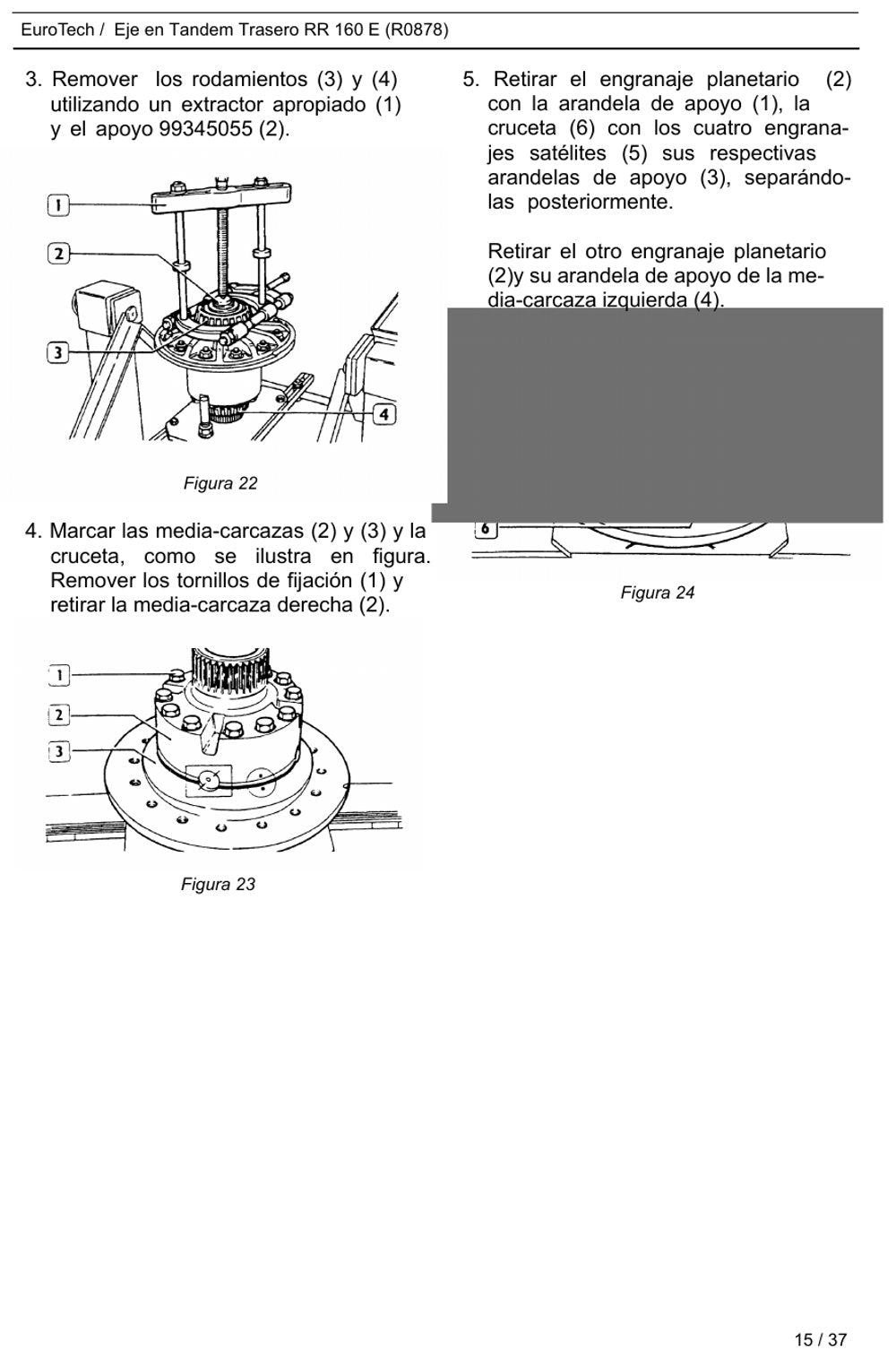 Manual de Reparação Iveco EuroTech RR160 Diferencial Traseiro (Espanhol)