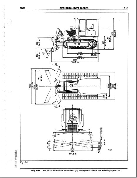 Manual de Serviço  Fiat FD80 Hydrostatic Crawler Dozer 03.98